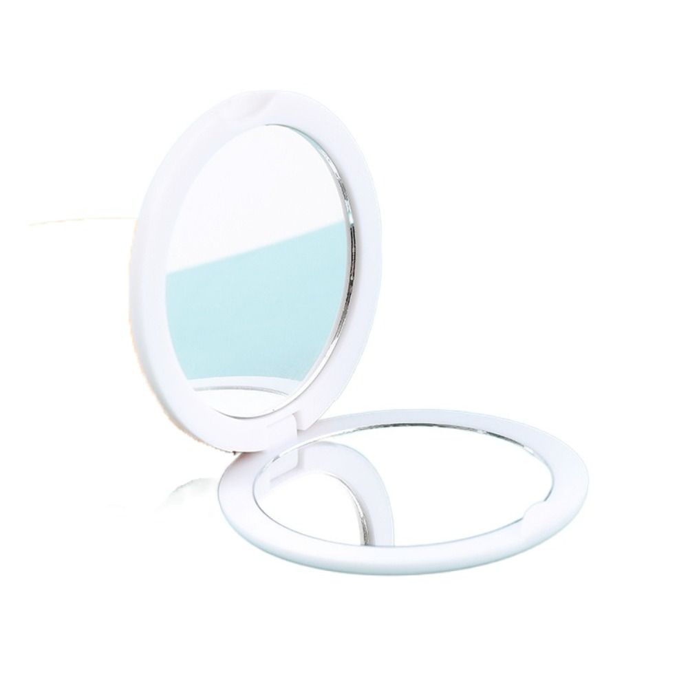 Mini Miroir Rond à Rabat Double Face, , Pliable, Mignon, pour Maquillage, Décoration de Maison: Argent