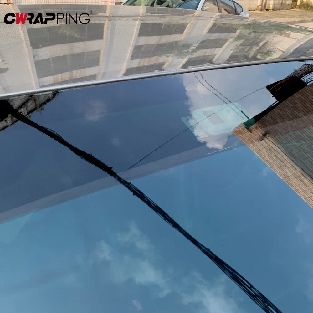Pegatina parasol para parabrisas de coche, película de vinilo negra para ventana delantera, protección Anti-UV, suministros de verano para accesorios de coche