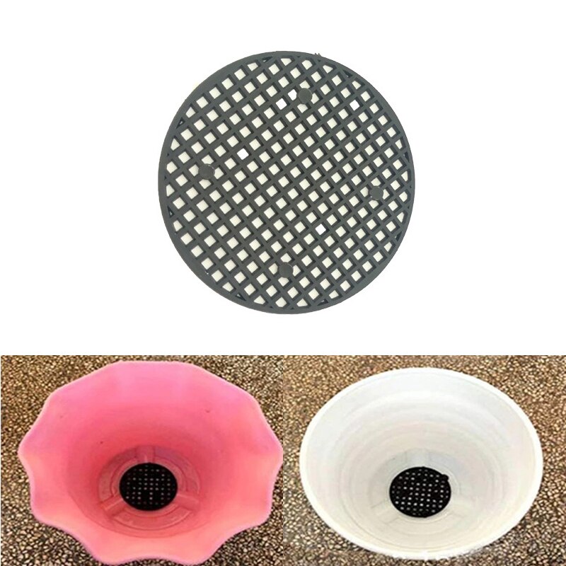 20pcs Plastic Garden Flower Pot Mesh Pad Bottom Grid Mat Prevent Soil Loss Leak-proof Anti-corrosion Breathable Net