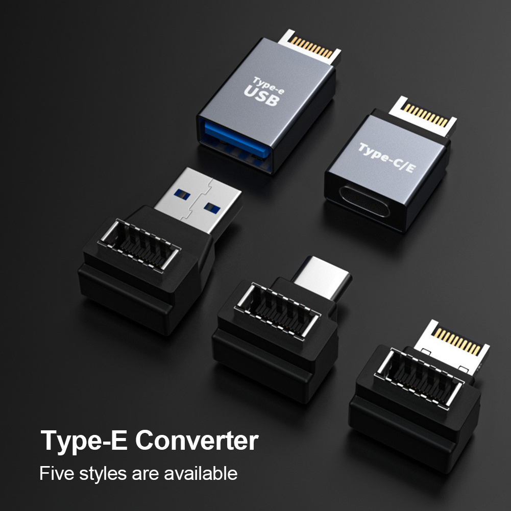 Placa base de cabecera de Panel frontal USB 3,1 tipo E A tipo C, adaptador USB de 90 grados A conector hembra USB 3,0 A para escritorio
