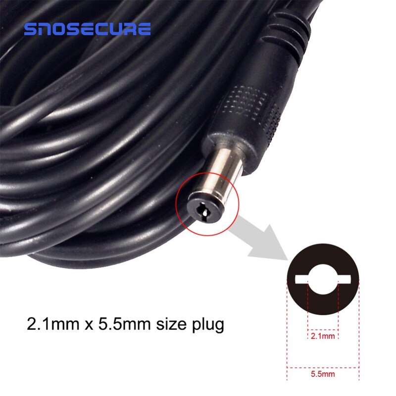 Snoprotege cabo de extensão de energia dc 12v, cabo macho e fêmea de 5.5*2.1mm, 3m/5m fio extensor para aparelho doméstico, fio de 10m cctv