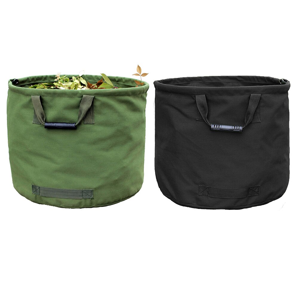 22*18IN Garden Leaf Storage Bag 600D Waterproof Oxford cloth Reusable Yard Waste Bag Container Tote Heavy Duty Compost Bag