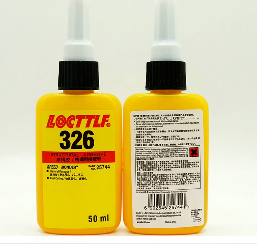 Imán estructural Locttlf 326, adhesivo metálico de 50ml, adhesivo estructural acrílico para altavoces de acero magnético,