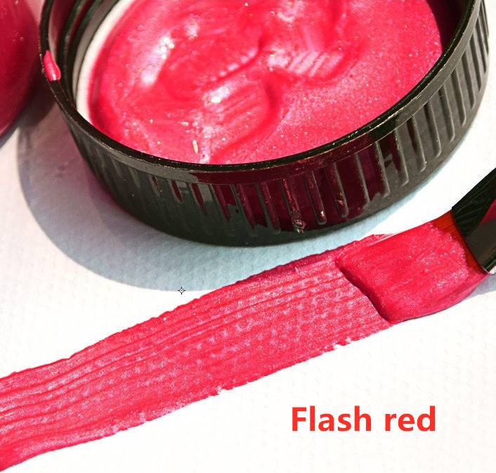 60Ml Goud Verf Metallic Acryl Verf, Waterdicht Niet Vervaagd Voor Beeldhouwwerken Coloring Diy Hand Kleding Geschilderd Graffiti Pigmenten: Flash red