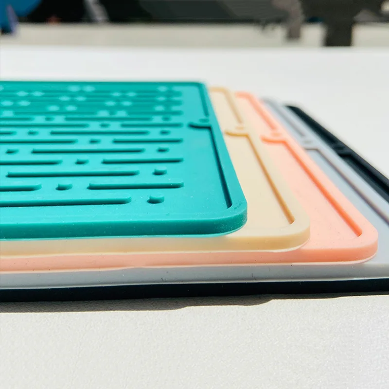 Esteira De Secagem De Prato De Silicone, Esteiras De Louça Resistentes Ao Calor, Tapete De Pia Para Cozinha, Acessórios De Mesa, Novo