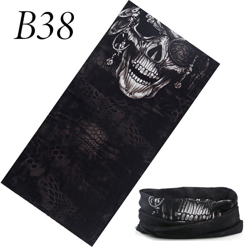 Multifunksjon sport magisk skjerf pustende mtb terrengsykkel fiske ansiktsmaske tube skjerf vindtett sykkel vandring bandana: B38