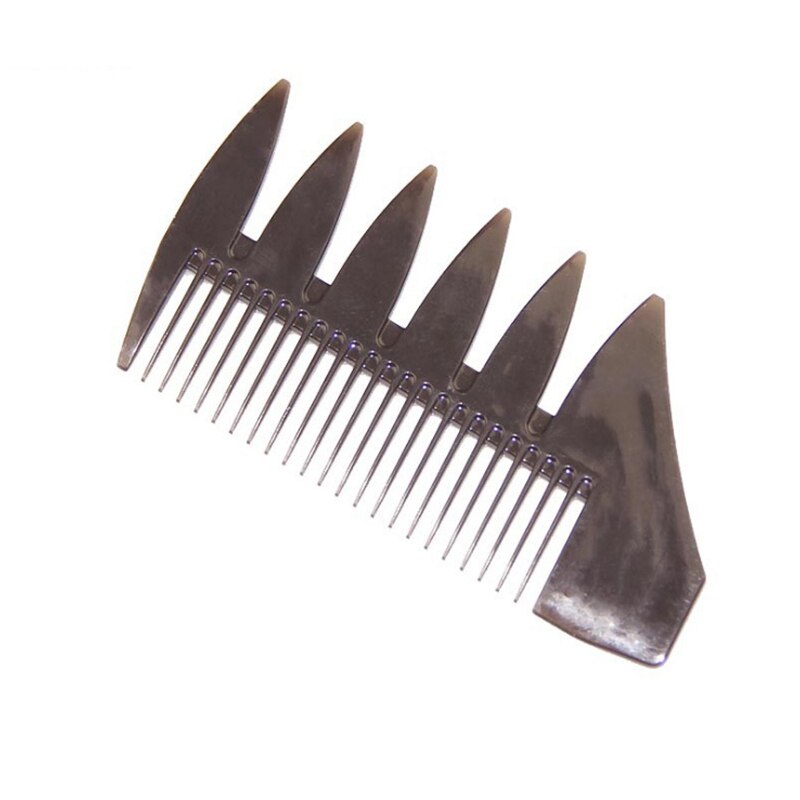 1 pièces poignée poignée grande dent démêlant cheveux bouclés peigne tête arrière style barbe huile peigne hommes coiffure Large dents peigne: Gray 01