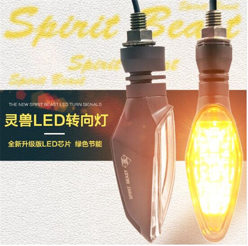 SPIRIT BEAST Motorcycle Signal Lights Modified Lights Waterproof Turn Lights LED Direction Lights Decorative Super Bright