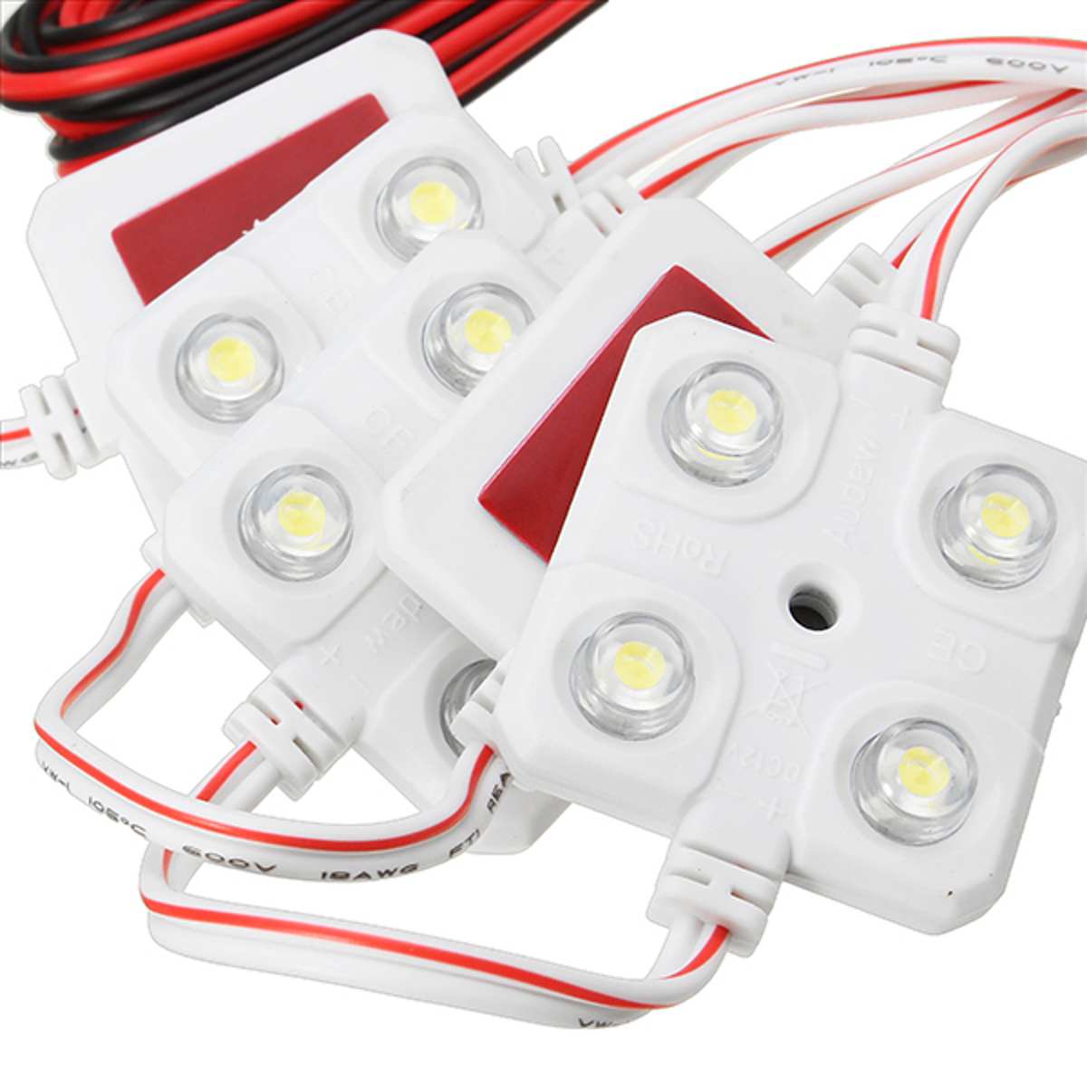 10PCS 4 LED Car Roof Light Kit Van Interior Ceiling Lighting Waterproof Inside Bright White Lamp For RV Boat Trailer Lorries