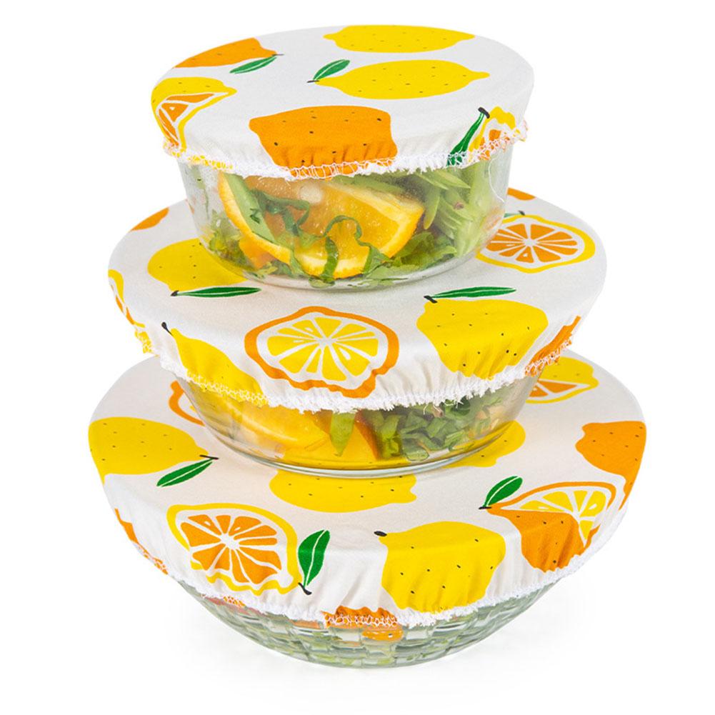 3 unids/set tela cubre Stretch tapas Universal de envolver alimentos tazón olla tapa de la cubierta de tela Pan cocina Adaptable de tapas: B