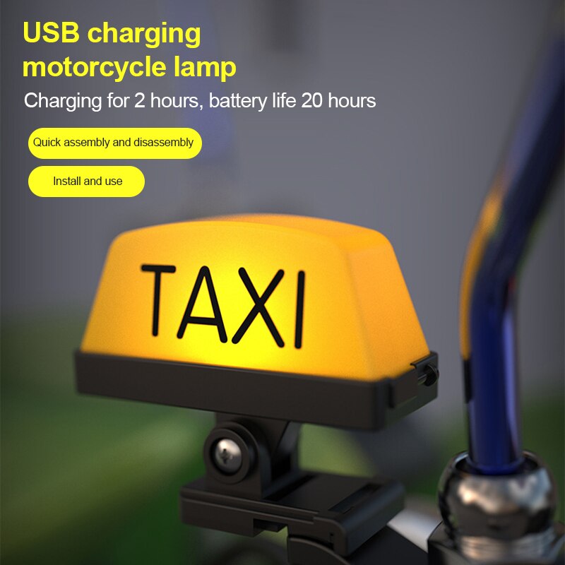 2 Soorten Motorfiets Gemodificeerde Helm Decoratieve Licht Elektrische Auto Taxi Usb Opladen Staart Doos Waarschuwing Led Licht