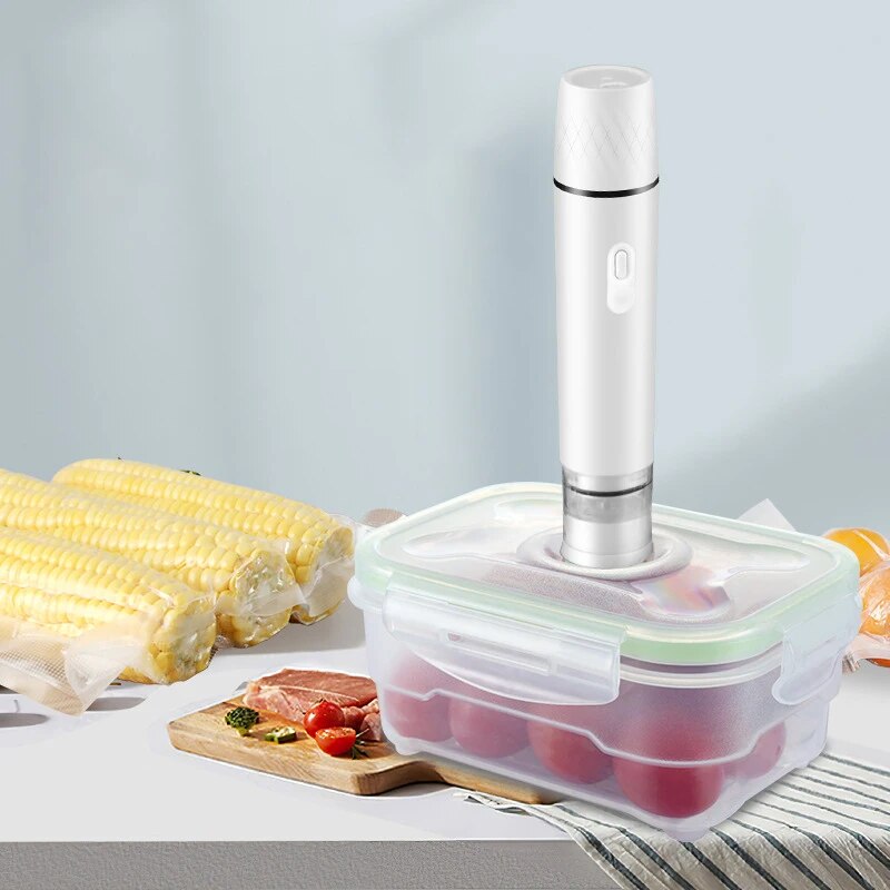 Mini máquina selladora al vacío de mano, máquina envasadora al vacío de cocina, pequeña máquina de sellado, selladora al vacío de alimentos eléctrica USB portátil