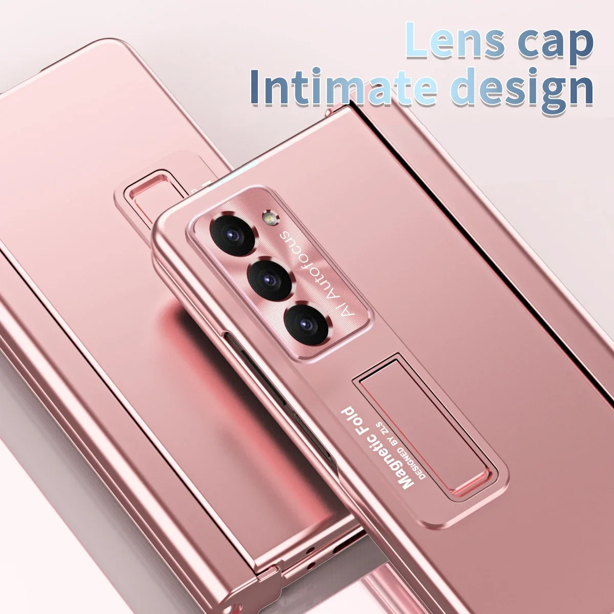 Til samsung galaxy z fold 5 deksel hengsel pansret magnetisk deksel fold 4 3 med s pen-holder støtte 360 heldekkende beskyttelsesdeksel