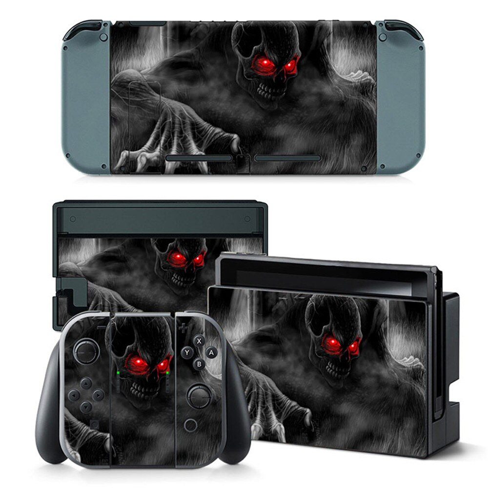 Custom Full Set Vinyl Decal Protector Skin For Nintendo Switch Console Controller Skin Sticker: TN-switch-5047