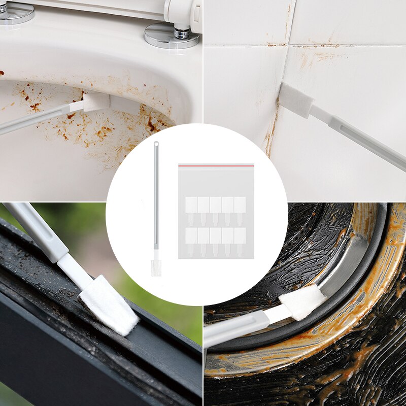 1pc disopal destacável toalete gap escova multi-funcional do sulco da parede do peitoril da janela ferramenta limpa plana alça longa casa ferragem do hotel