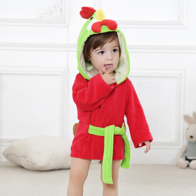 bébé peignoirs 0-1 ans dinosaure -né bébé filles vêtements sommeil robes à capuche éléphant roupa de banho bebe recen nacido