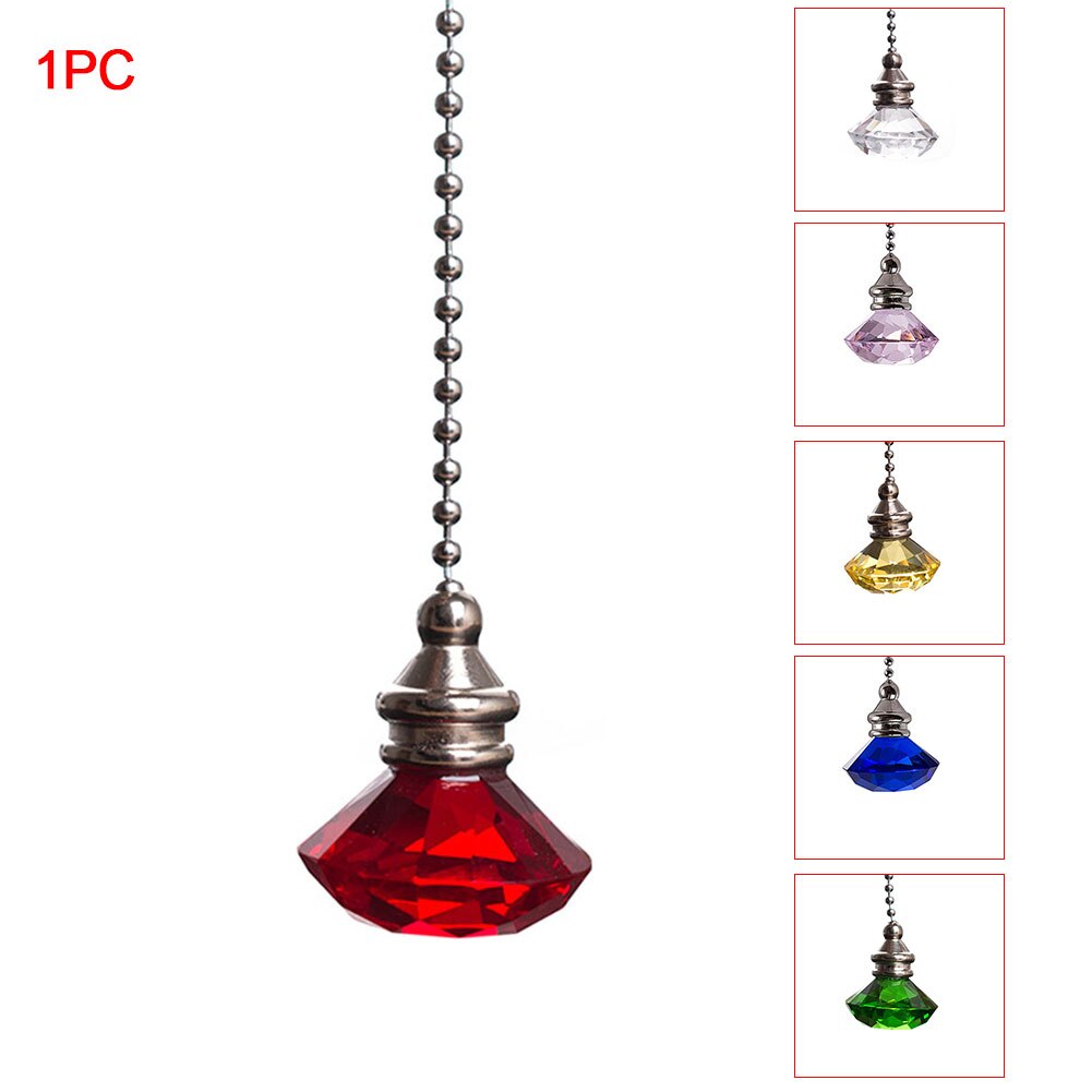 Desk Light Styling Pendant Portable Home Decor Ceiling Fan Wedding Pull Chain Extension Prism Dazzling Crystal Hanging Craft