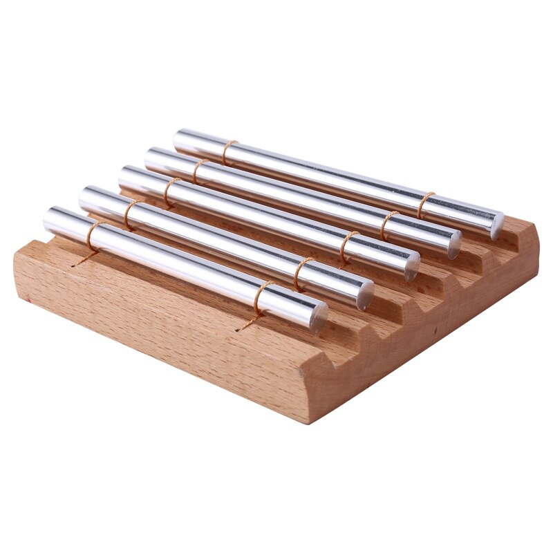 5-Tone Wooden Chimes with Mallet Percussion Musically Tuned Zenergy Chime Meditation Musical Toy