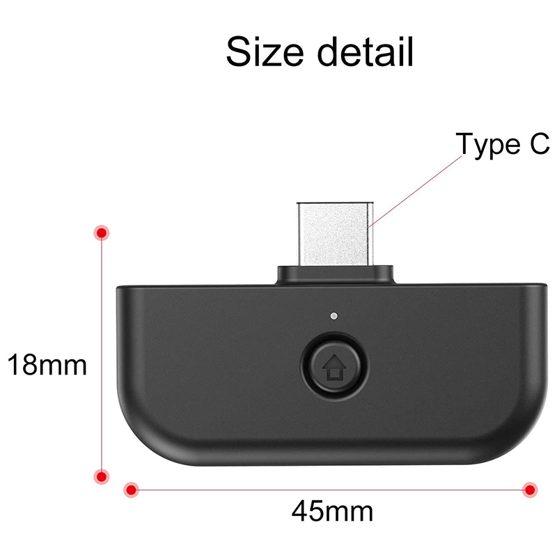 Adaptador Bluetooth para Nintendo Switch/Switch Lite/Switch Mini, adaptador transmisor de Audio con conector USB C