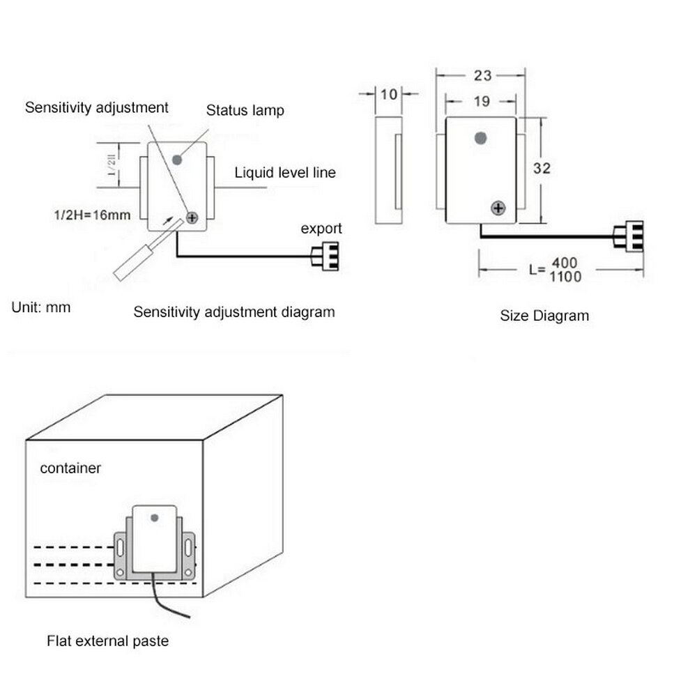 Non Contact Liquid Level Inductive Switch Liquid Level Controller Liquid Sensor Liquid Level Monitor