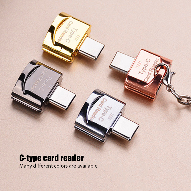 Przenośny czytnik kart USB 3.1 typu C, adapter USB-C TF mikro OTG, miniaturowy czytnik kart pamięci typu C robić laptopów Macbook, telefonów komórkowych.