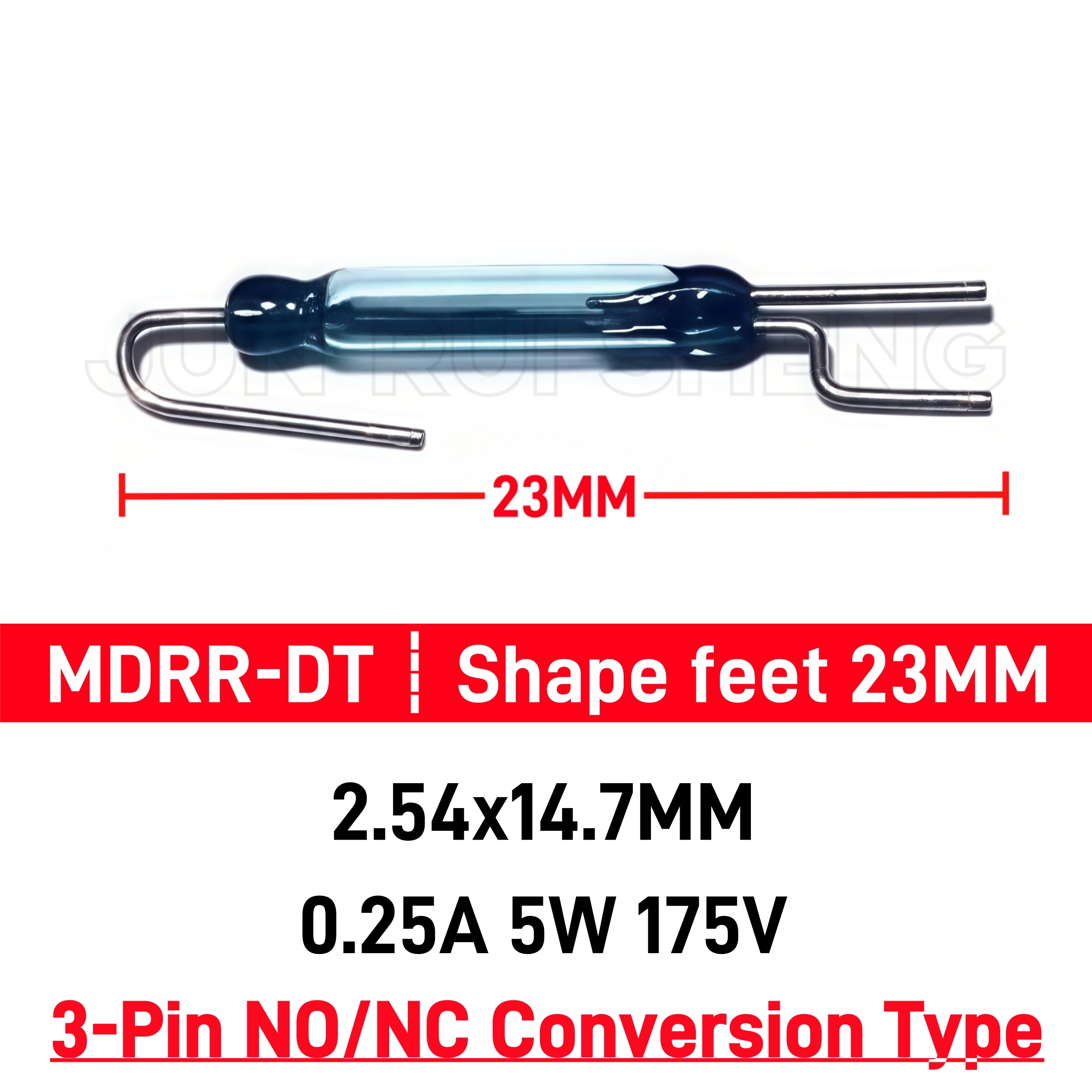 Reed Switch NO/NC SPDT MDRR-DT SMD MDSM-DT RI-90 ORT551 HYR1555 14M 3pin Normally Open/Closed Conversion Magnetic Contact Sensor: Brown