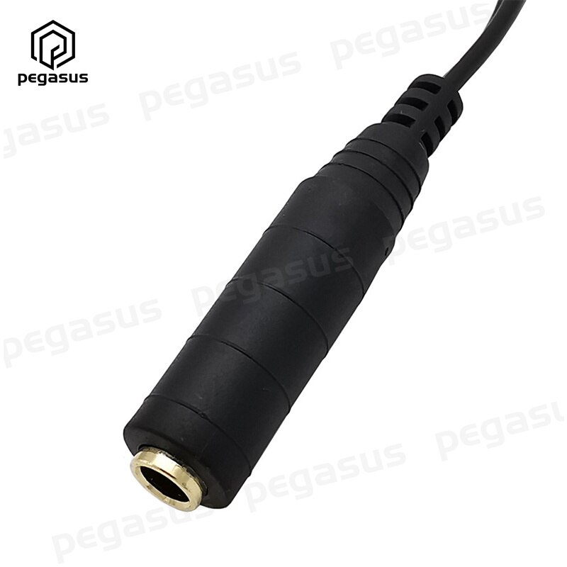 Dc 6.35Mm Vrouwelijk Naar 3.5Mm 3Pole Mannelijke En 3.5Mm 4Pole Male Spiltter Stereo Cord Kabel 0.25M