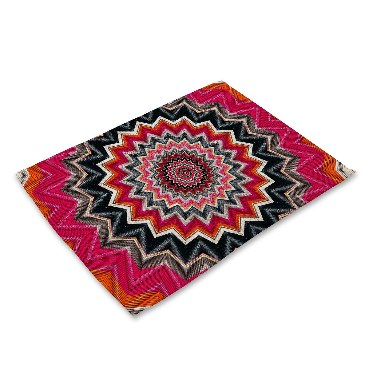 Psykedelisk bordmatte mandala dekkebrikker til spisebord rektangel lin kjøkken dekorasjon tilbehør bord dekkebrikker: Mg0038-8
