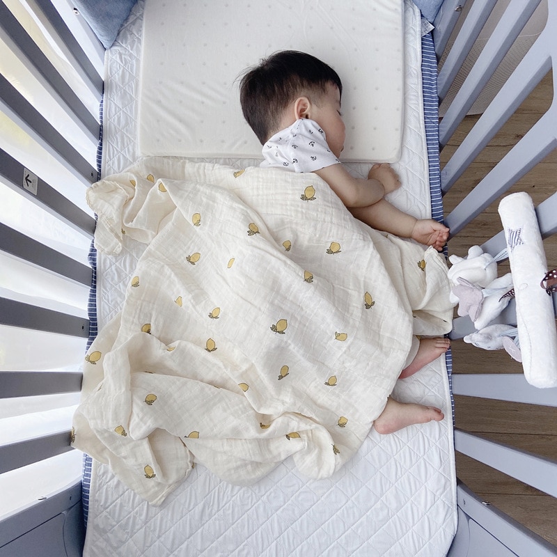 -né bébé couverture fruits bébé emmaillotage couvertures mousseline bébé lange d'emmaillotage doux bio enfants bambin poussette literie couvertures