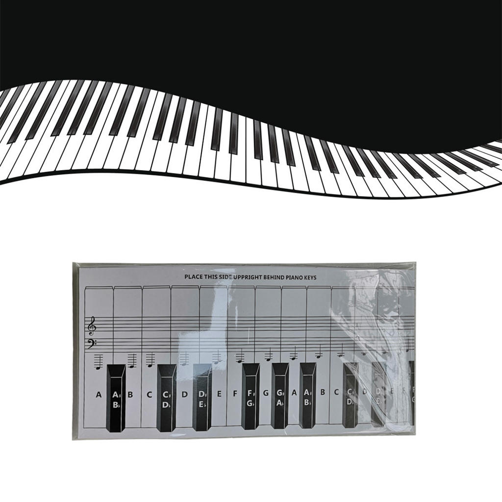 Piano Keyboard Learning Aid Set Practice Keyboard &amp; Note Chart for Kids Beginers