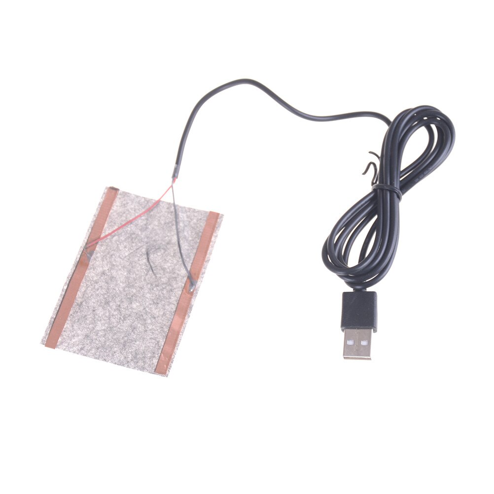 Almohadilla de calefacción de fibra de carbono, 2 uds. 8*10cm 5V calentador de manos USB, película de calentamiento eléctrica para invierno, esterilla térmica para fiebre infrarroja