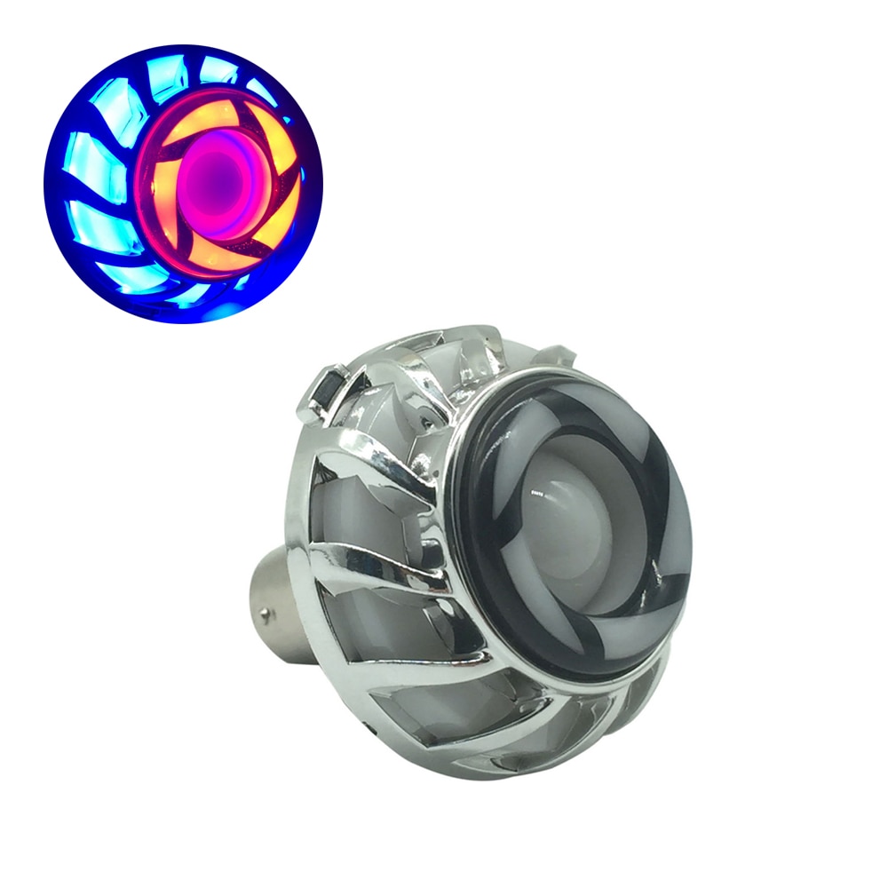 1 pièces gradation ange oeil Flash moto phare queue frein feux arrière LED moto accessoires lampe de frein