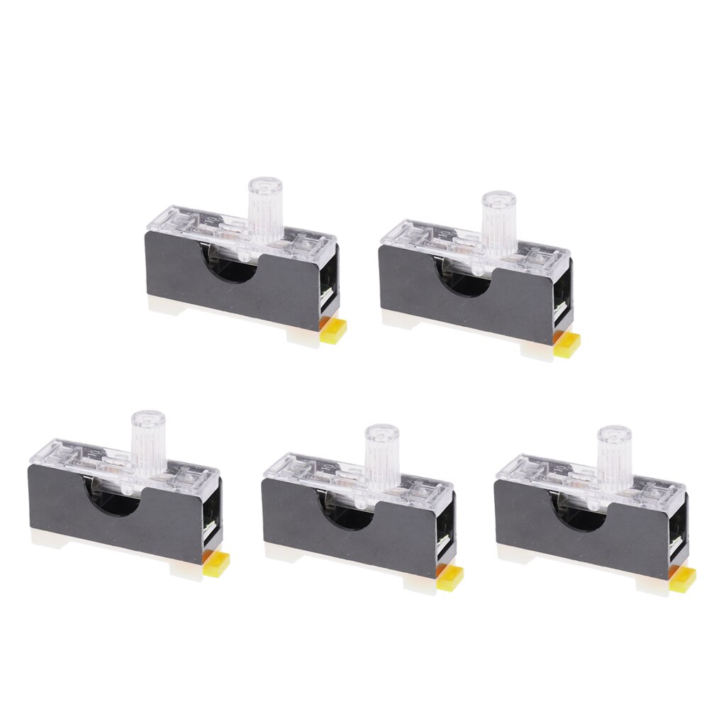 5 Pieces DIN Rail Fuse Holder Base With FS-101 AC250V 10A 6x30mm Fuse