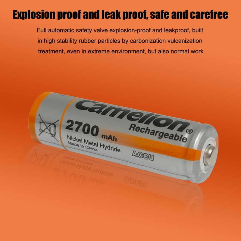 Camelion 2700mAh 1.2V AA Battery NiMH Ni-MH Rechargeable Battery Low self discharge high capacity