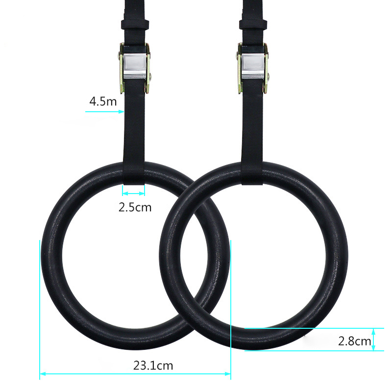 Adjustable Strap for Gym Gymnastic Rings Crossfit Long ABS Buckles Straps Fitness Rings Pull Ups Rope Sports Accessories