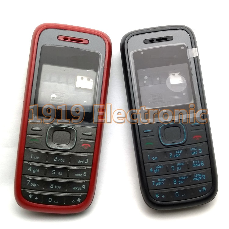 Nowy pełna kompletna obudowa telefonu komórkowego Obudowa + angielski lub rosyjski lub hebrajski klawiatura dla Nokia 1208 + narzędzia