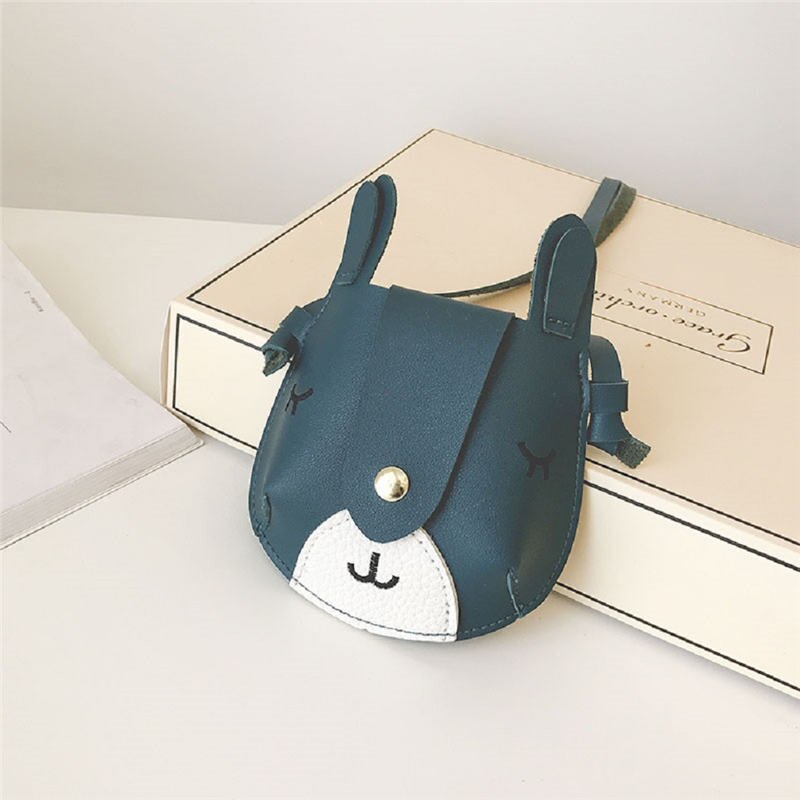 Cute Baby Kid Girl Leather Handbag Cross Body Tote Messenger Satchel Bags Cute Little Dog 3D Ears Coin Purses Kids