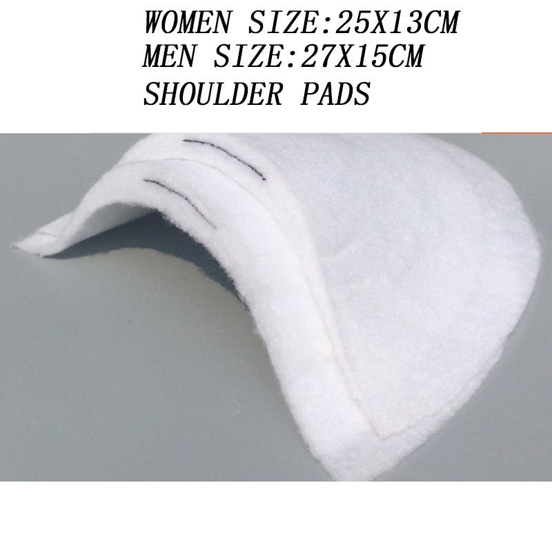10 paar/partij 27 x 15 25 x 13cm witte zijden watten dikke schoudervullingen voor katoenen kleding dames heren pakken doe-het-zelf naaiaccessoires 1530