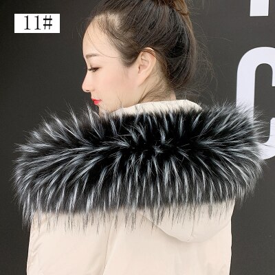 17X80Cm Winter Faux Fur Unisex Jas Trui Sjaals Kraag: 11