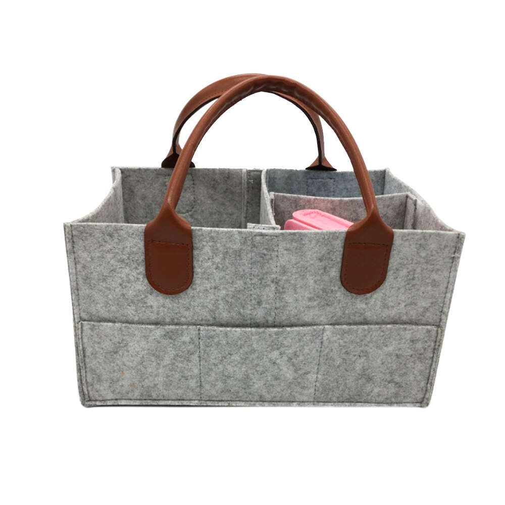 Cysincos filt stof opbevaringstaske sammenfoldelig baby stor størrelse ble caddy puslebord organisering legetøj opbevaring kurv bil organizer