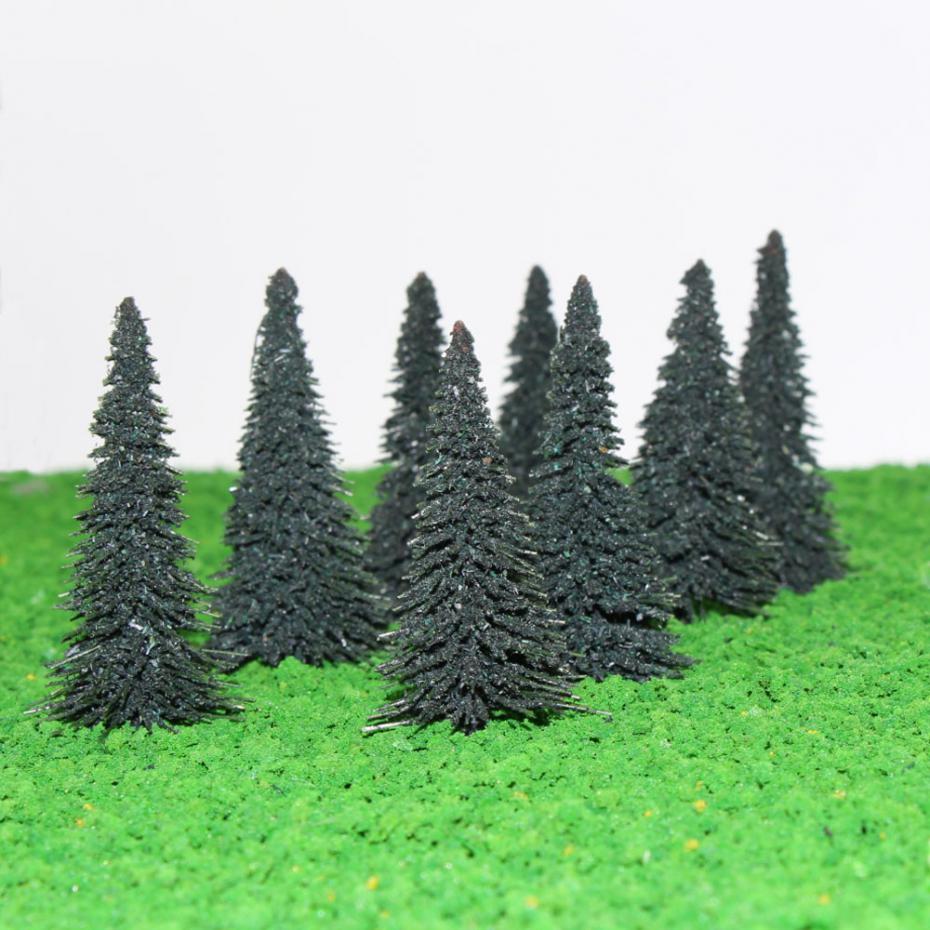 20pcs Model Pine Trees Train Trees Cedar Railroad Scenery Layout OO HO TT N Scale S0404