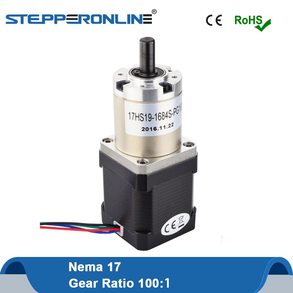 Nema 17 Stepper Motor Gear Ratio 100:1 Planetary Gearbox 42 Motor Extruder 1.68A L=48mm Nema17 Stepping Motor