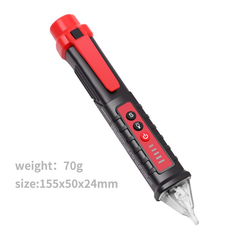 SNAKOL Berührungsloser Wechselspannungsdetektor 12V-1000V Empfindlichkeit einstellbar Stiftart Tester Meter Spannungsanzeige Voltmeter