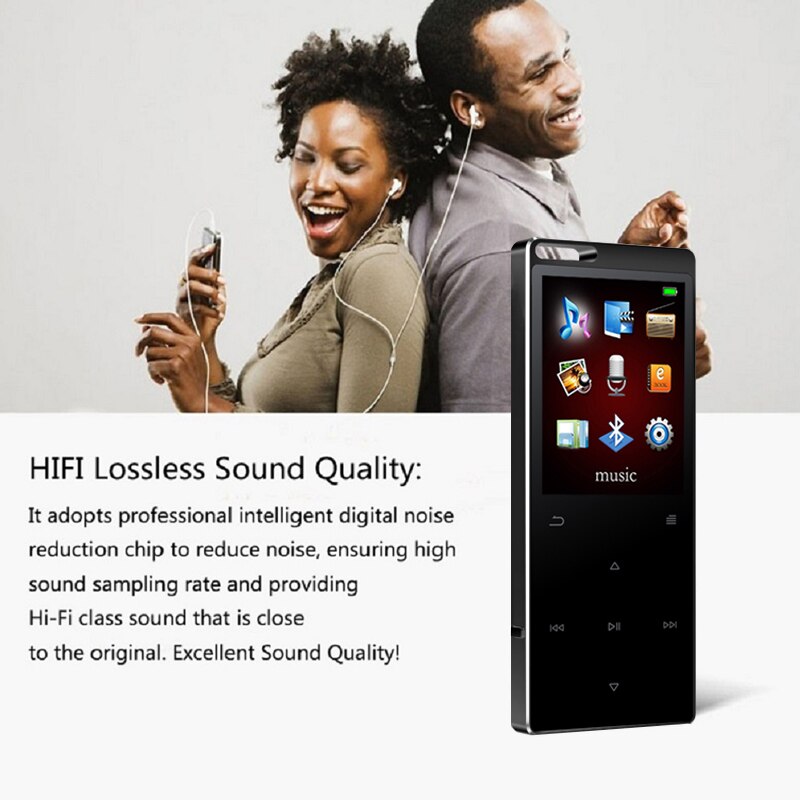 Original MP4 player Bluetooth 4.0 touch button 16GB supports FM radio playback for more than 20 hours mp4 player