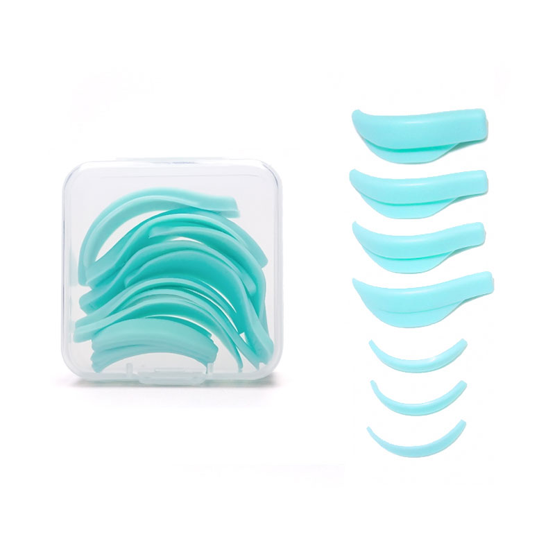 4/5/7 pares de almohadillas para permanente de pestañas de silicona, varillas de levantamiento de pestañas, escudo de reciclaje, rizador de pestañas 3D, accesorios, aplicador, herramientas de maquillaje: Morado