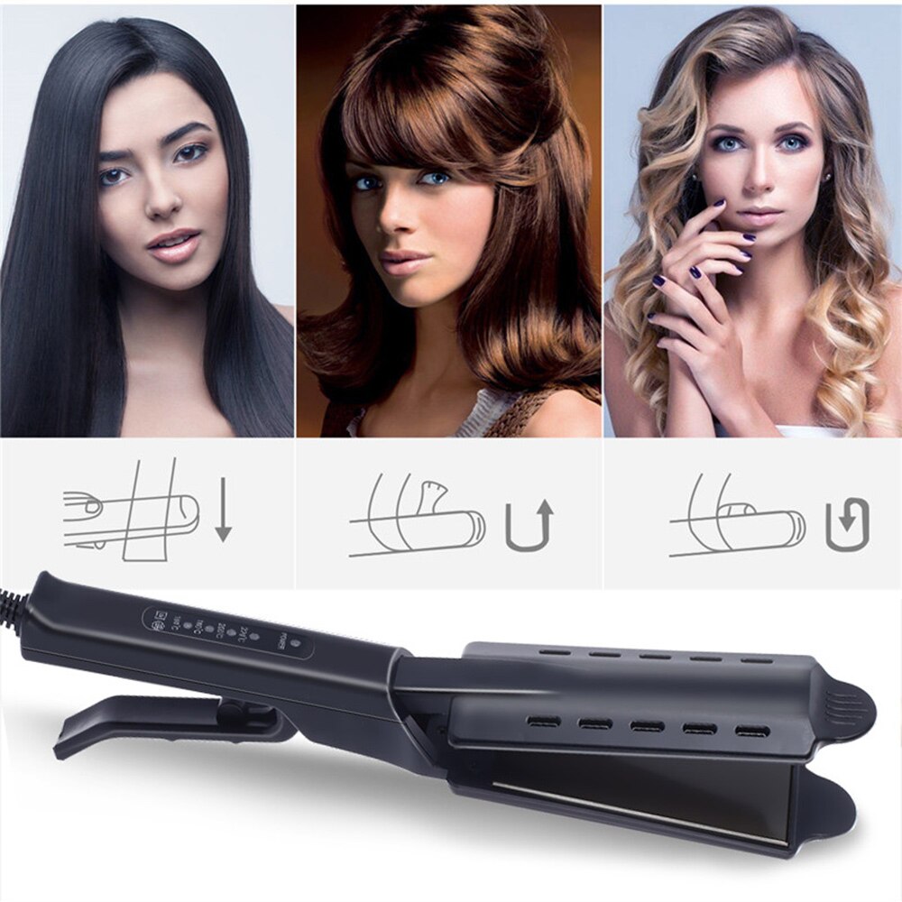 Four-gear Ceramic Tourmaline Ionic Flat Iron Hair Straightener For Women Straightener Curler Hair Flat Hair Straighting