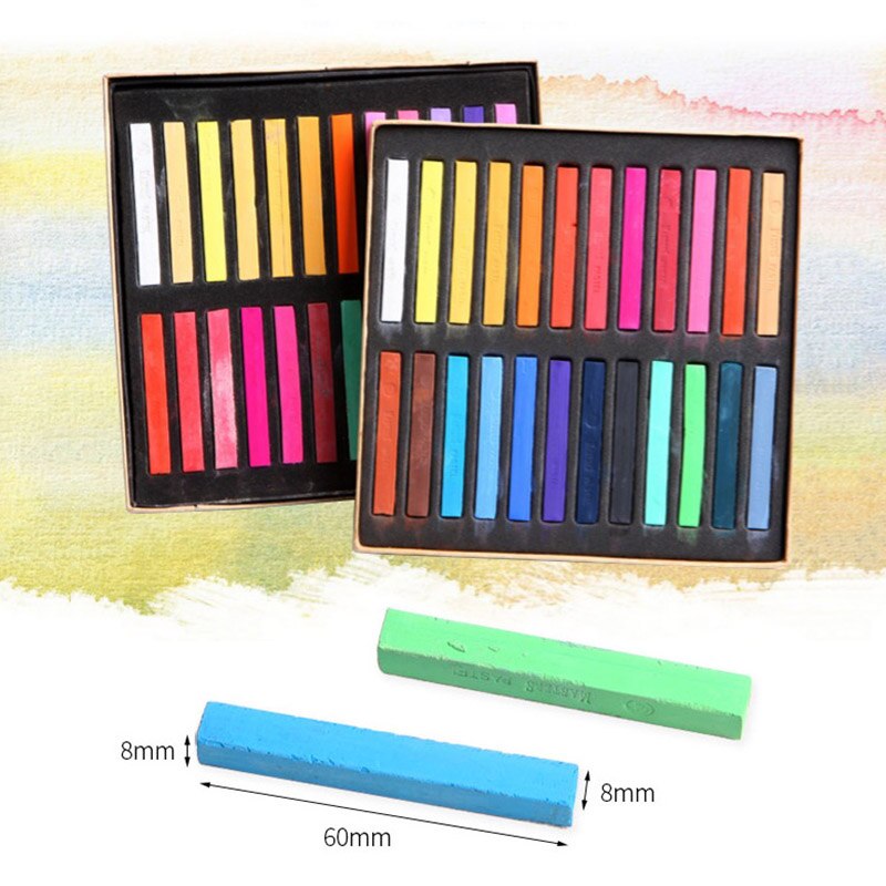 Oil pastel 12/24/36/48 Colors Art Drawing Color Crayon Set Soft Dry Pastel Artist Student Graffiti Painting Drawing
