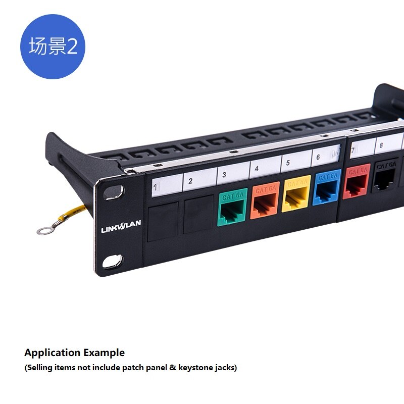 Plaque aveugle à cadre Keystone encliquetable, coupleur RJ45 et LC et SC pour panneau de brassage vierge modulaire