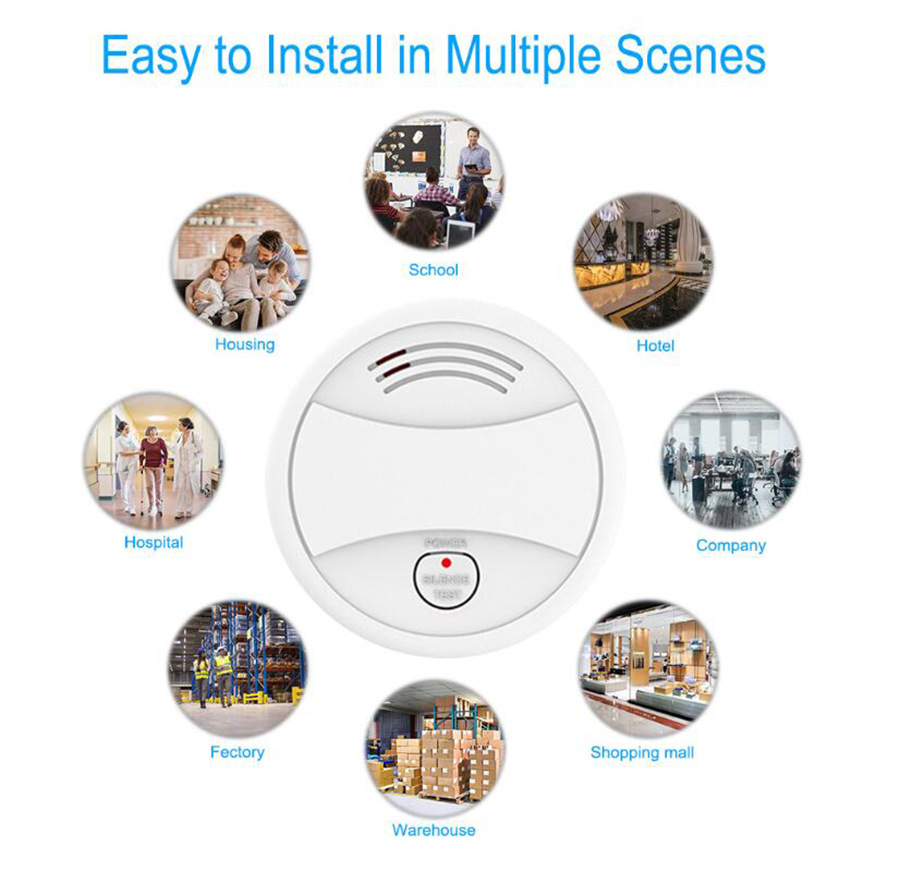 Tuya Clever WIFI Rauchmelder Unabhängige Rauch Sensor Feuer Alarm für Heimat Sicherheit