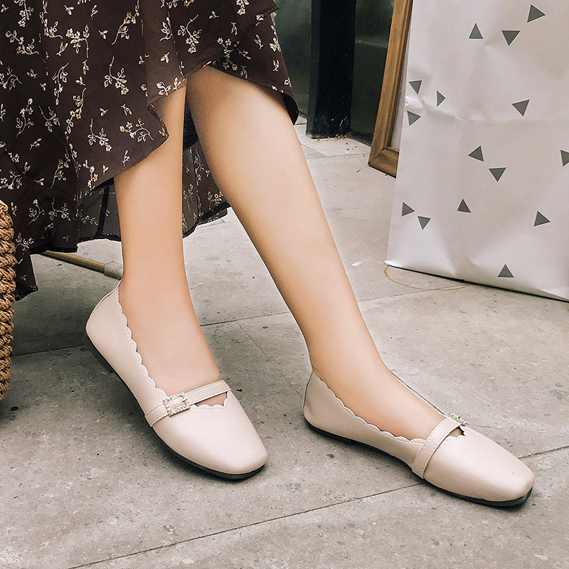 Dames flats mary janes slip-on platte schoenen witte bootschoenen gesp damesschoenen ballerina's comfortabele sneakers lente 6929